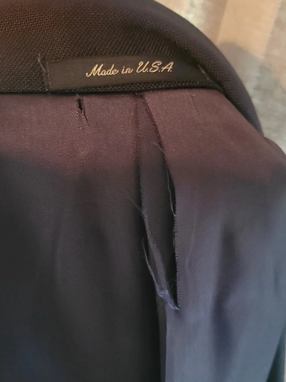 Men's Navy Sport Coat with Gold Buttons